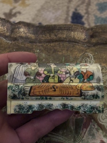 Vintage hand painted persian - hand,