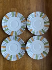 Vintage Broadhurst Ironstine Kathie Winkle Design Viscount 4 Saucers 