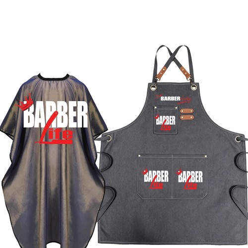 Barbershop apron uniform jeans - barbershop,