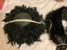 STUNNING FEATHER HAT AND MATCHING SHRUG