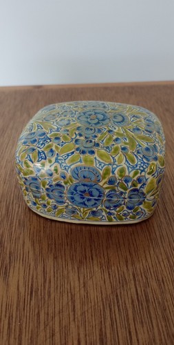 Vintage blue green floral - vintage,