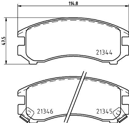 Mintex mdb1408 front brake pad - mdb1408,