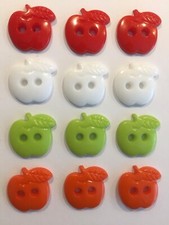 Apple shaped sewing buttons