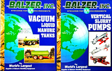 2 x Original US BALZER SLURRY VACUUM TANKER & Equipment Leaflet Brochure 12 Page
