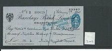 wbc. - CHEQUE - CH701 -  USED -1945 - BARCLAYS, HEADINGTON, OXFORD
