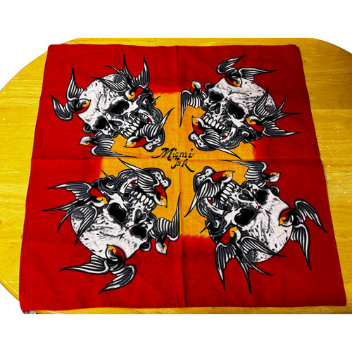Skulls with birds bandana - with,