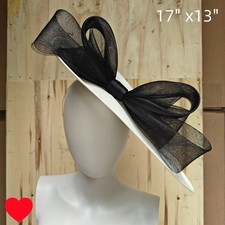 ivory black fascinator wedding