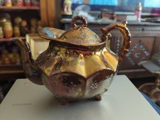 Antique 19th. Century Copper Lustre Teapot