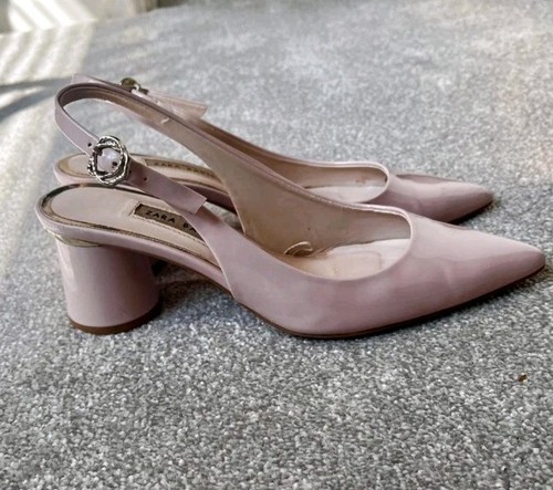 Zara nude pink patent - nude, sling