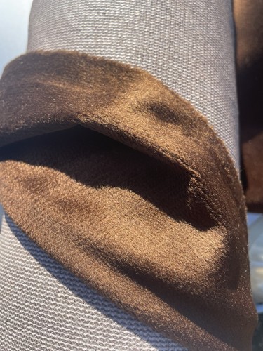 Metres brown velvet - metres, draylon