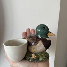 Mallard duck eggcup quail - mallard,