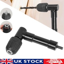 Right Angle 90° Angled Drill Attachment Adapter Aluminium Metal Keyless Chuck.