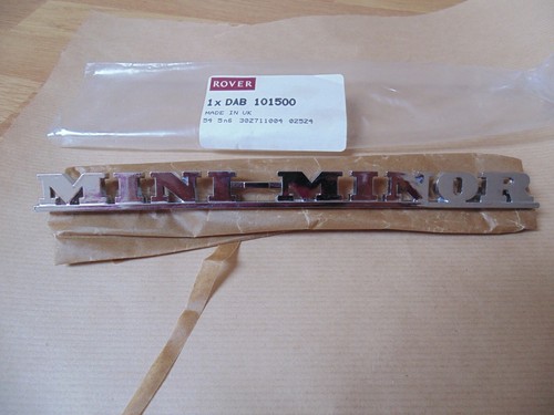 Classic mini minor boot badge - classic,