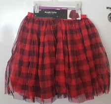 Womens Red & Black Plaid Mesh