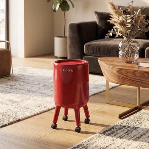 Elevated round trash - round,