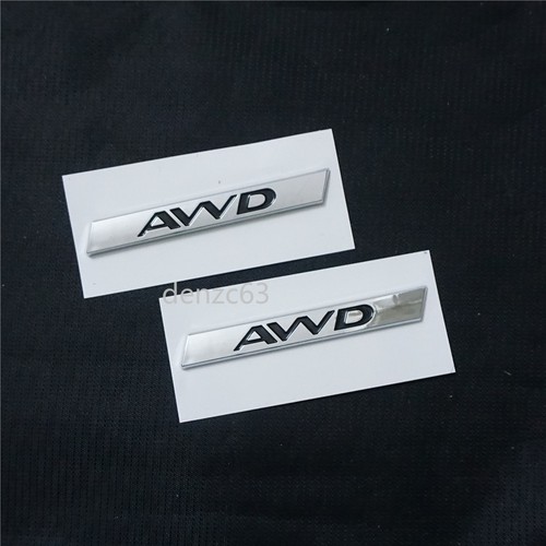 Awd silver chrome plastic - 2x,