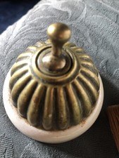 Antique brass ceramic light - brass,