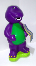 Barney Plastic Empty Bubble Bath Container TV Film Dino Figure Doll 1997 Broken