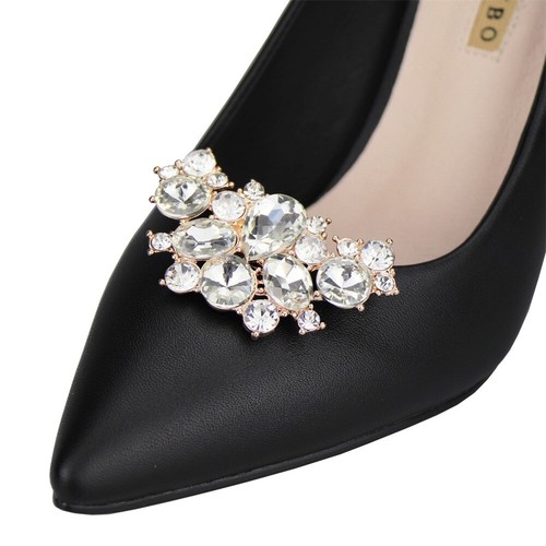 Diamante butterfly shoe clip - diamante,