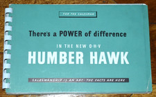 HUMBER HAWK MARK VI & VIA 1954-1957 ORIGINAL SALESMANS GUIDE 3134/EX/54/5.