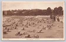 Crowded Beach Scene Sunbathers