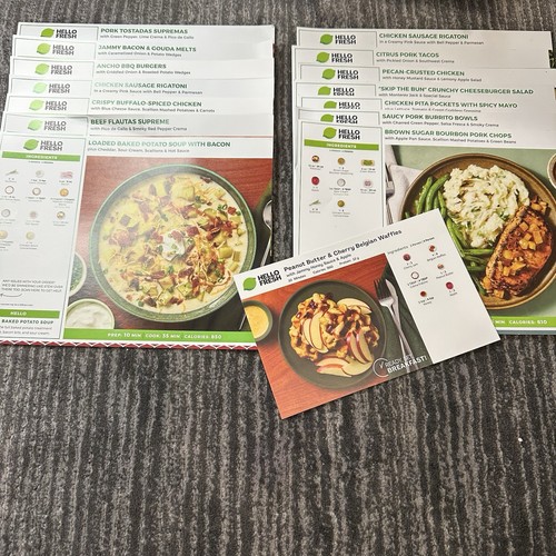 Hello fresh recipe cards lot - hello,