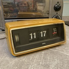 Vintage Flip Clock  Alarm Copal. Mustard. Japanese. 1970s