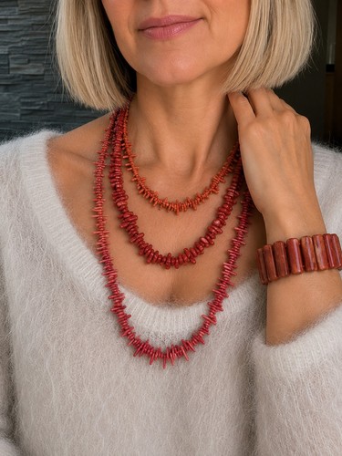 Vintage red coral jewellery - vintage,