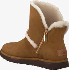 UGG® AUSTRALIA LUXE SPILL SEAM MINI SUEDE ZIP UP BOOTS UK 5 EU 38 US 7 RRP £190