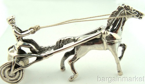 Sterling silver jockey racing - silver,