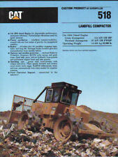 Caterpillar "518" Landfill Compactor Brochure Leaflet