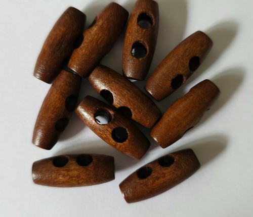Dark brown wooden toggle - 10,