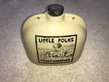 RARE C1910-20s VINTAGE LITTLE FOLKS FOOTWARMER SMALL STONE HOT WATER BOTTLE
