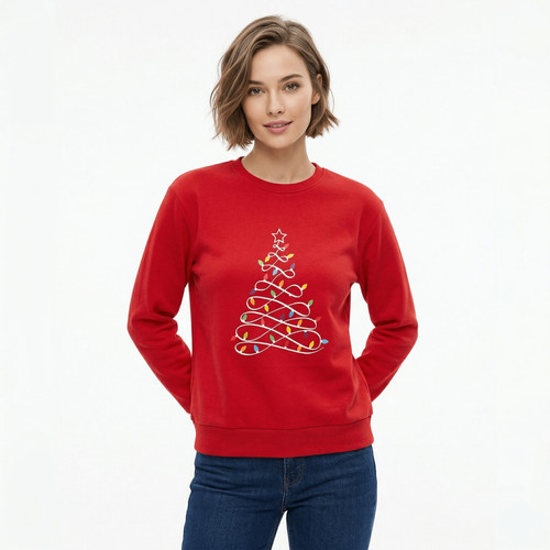 Women christmas tree - christmas, light
