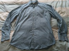 M&S Long Sleeve Teal Shirt Collezione Inspired by Italy Size collar 42cm/16.5 in