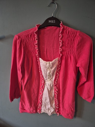 Per una size pink mock - una,
