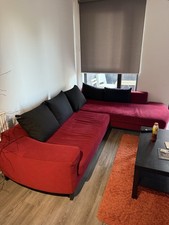 Red Big Sofa Corner Sofa Living Room Modern Design L Shape