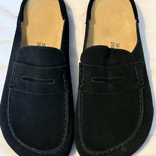 Black suede loafers - , size