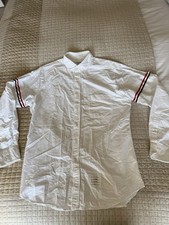 Thom Browne White Shirt Grosgrain Arm Bands Size 5 Slim Ideal L