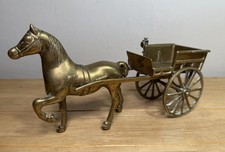 Vintage solid brass horse with - vintage,