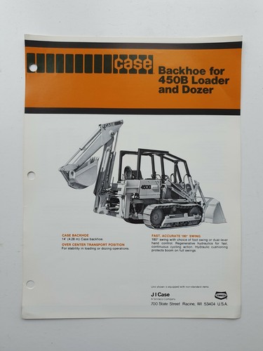 Case backhoe for 450b - for, &