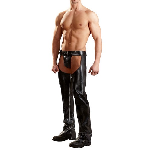 Mens leather wetlook - mens,