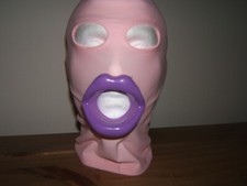 Pink Spandex Gimp mask with