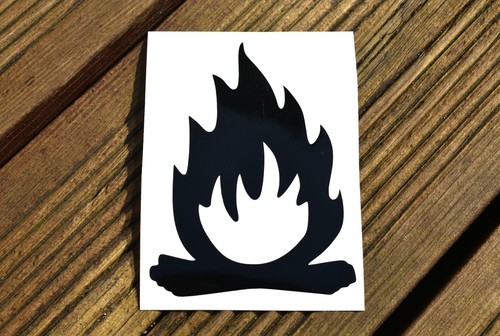 Camp fire camping - camp, decal