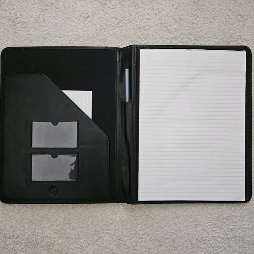 Black leather writing - writing, case.