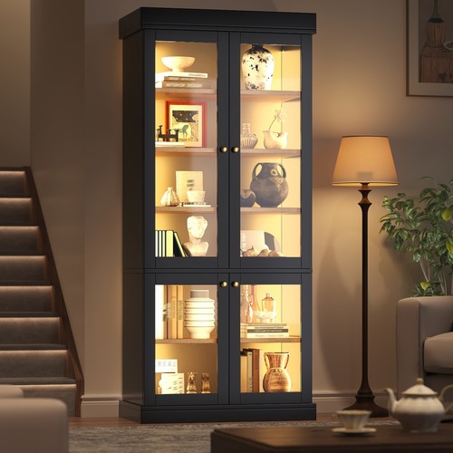 Tall display cabinet with - display,