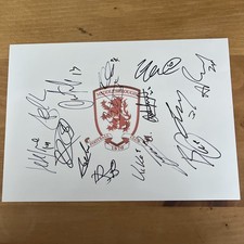 Middlesbrough FC Hand Signed Autographs A4