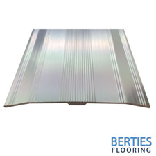 EXTRA WIDE CARPET COVER - VINYL METAL DOOR BAR THRESHOLD TRIM Silver / Gold