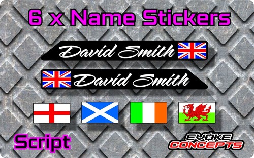 Name decals cycling - x,