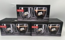 Set Of 6 Thermal Bodum Espresso Glasses